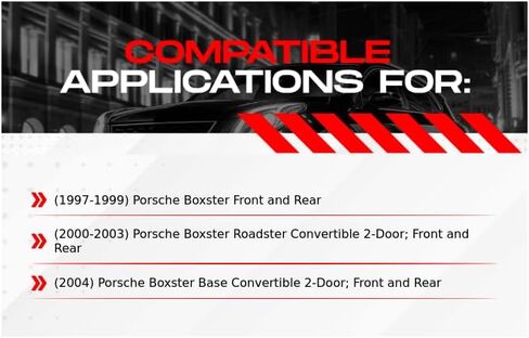 R1 Concepts Front and Rear Brake Kit Fits 1997-2004 Porsche Boxster| Semi Met Pads, Drilled Slotted Rotors| Hardware| 11.7" Front & 12.0" Rear in Kuwait