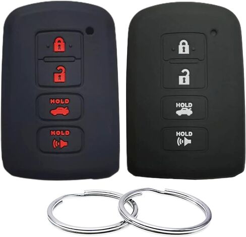 حماية غطاء مفتاح فوب من مطاط السيليكون متوافق مع 2019-2012 تويوتا كامري RAV4 كورولا هايلاندر أفالون TO101US 89904-0E120 89904-0E121 HYQ14FBA 89904-0R080 in Kuwait