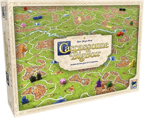 Hans Im Gluck Carcassonne Big Box Board Game (2025 Edition) - Complete Tile Placement Strategy Game with 11 Expansions & Base, Family Fun for Kids & Adults, Ages 7+, 2-6 Players, 30 Min Playtime in Saudi Arabia