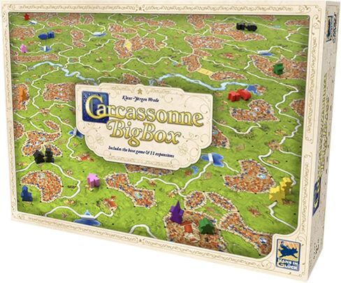 Hans Im Gluck Carcassonne Big Box Board Game (2025 Edition) - Complete Tile Placement Strategy Game with 11 Expansions & Base, Family Fun for Kids & Adults, Ages 7+, 2-6 Players, 30 Min Playtime in Saudi Arabia