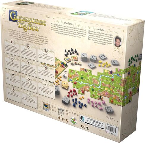 Hans Im Gluck Carcassonne Big Box Board Game (2025 Edition) - Complete Tile Placement Strategy Game with 11 Expansions & Base, Family Fun for Kids & Adults, Ages 7+, 2-6 Players, 30 Min Playtime in Saudi Arabia