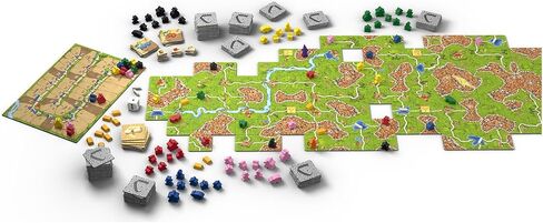 Hans Im Gluck Carcassonne Big Box Board Game (2025 Edition) - Complete Tile Placement Strategy Game with 11 Expansions & Base, Family Fun for Kids & Adults, Ages 7+, 2-6 Players, 30 Min Playtime in Saudi Arabia