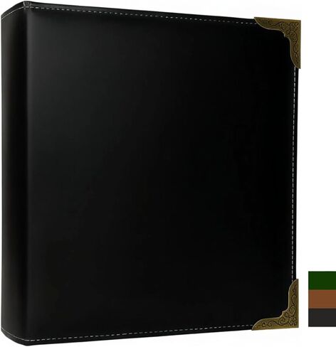 Hardback Leather 3 Ring Binder, 1.3 Inch D Ring, Three Ring Binders Fits 8.5" x 11", Corner Protectors, PU Leather Cover, for Photo Album, Home, Professional Office & School Supplies, Pink in Kuwait