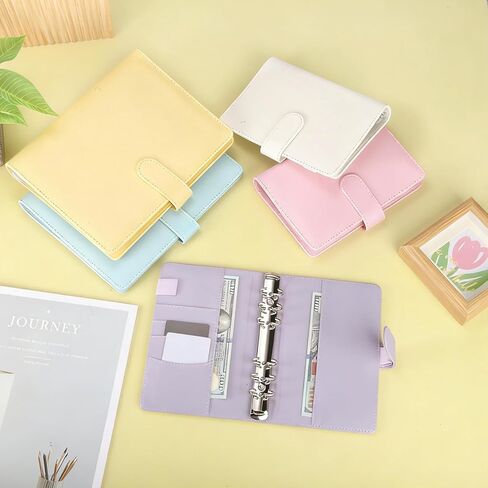 PATIKIL A5 Binder 6 Ring، غطاء حماية لدفاتر الملاحظات فضفاضة قابلة لإعادة الملء من جلد البولي يوريثان مع فتحة قلم وإبزيم مغناطيسي لمجموعة بطاقات الصور الفوتوغرافية، برتقالي in Kuwait