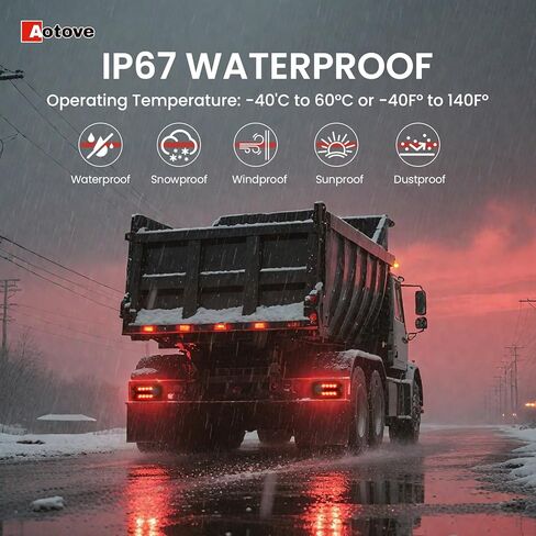 Wireless Trailer Lights Kit Magnetic – Rechargeable LED Tail Light, 90° Rotatable, 2.4GHz Wireless Transmission Up to 100FT, Waterproof Tow Lights for Truck, RV, Boat, Caravan in Saudi Arabia