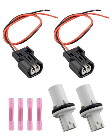 مقبس ضوء المصباح الجانبي / مقبس DRL مع حزام أسلاك مناسب لسيارة Honda Accord CR-V Civic مناسب لـ Acura TL TSX RL - استبدال 33305-S5A-003 33305S5A003 قطعتان in Kuwait