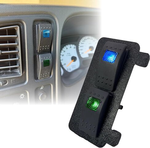 Custom Fit Dash Switch Panel for 1999-2007 Chevy Silverado & GMC Sierra GMT800 (NBS), 2 Rocker Switches - Factory Fit Interior Upgrade (2 Rocker Switches Included) in Saudi Arabia