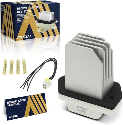 AISIN AFTERMARKET BMRN-00332 طقم مقاوم محرك منفاخ HVAC الخلفي - متوافق مع Nissan Pathfinder، Maxima، Rogue، Rogue Sport، Sentra، NV1500، NV2500، NV3500، TITAN، INFINITI G20، I30، Q45، QX4 in Kuwait