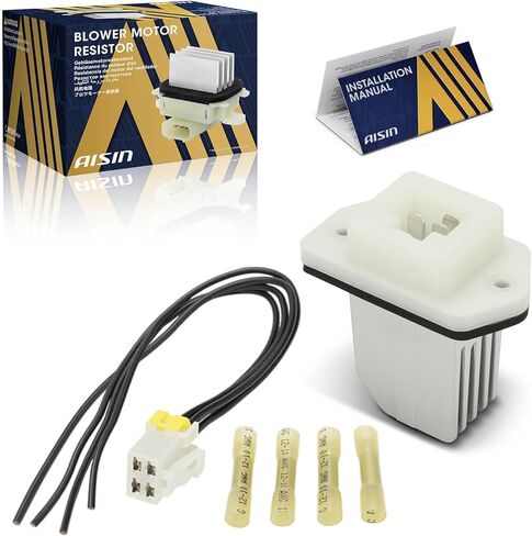 AISIN AFTERMARKET BMRN-00332 طقم مقاوم محرك منفاخ HVAC الخلفي - متوافق مع Nissan Pathfinder، Maxima، Rogue، Rogue Sport، Sentra، NV1500، NV2500، NV3500، TITAN، INFINITI G20، I30، Q45، QX4 in Kuwait