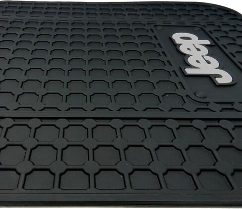 Jeep Logo Car Truck SUV Front & Rear Seat Rubber Floor Mats - 4PC in Kuwait