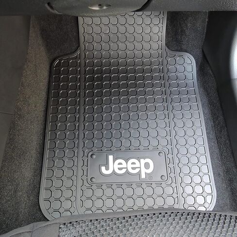 Jeep Logo Car Truck SUV Front & Rear Seat Rubber Floor Mats - 4PC in Kuwait
