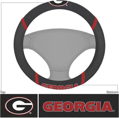 AAC FANMATS NCAA Car Accessories Bundle with Head Rests and Steering Wheel Cover for Georgia Bulldogs Fans Officially Licensed(3 Items) in Saudi Arabia