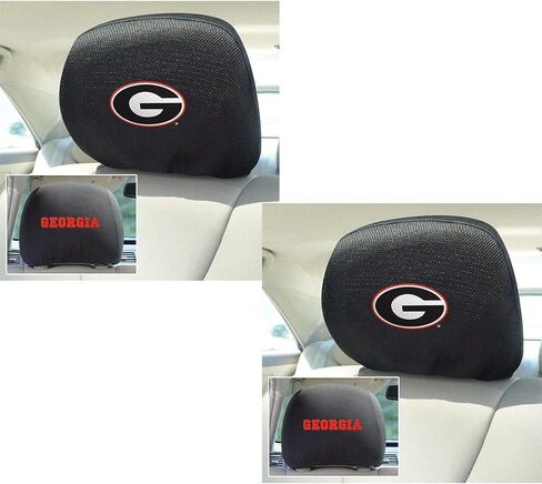 AAC FANMATS NCAA Car Accessories Bundle with Head Rests and Steering Wheel Cover for Georgia Bulldogs Fans Officially Licensed(3 Items) in Saudi Arabia