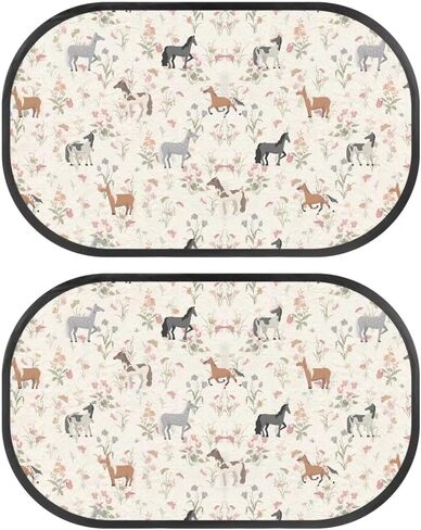 Renewold Car Window Shade for Baby, Pets Kids Sun Shade for Car Window, 2 Pieces Set, Cute Denim Cat, Automotive Seat Accessories Interior, Sun Glare and UV Rays Protection for Boys Girls in Kuwait