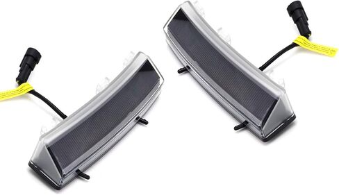 iJDMTOY المصد الأمامي Switchback LED أضواء النهار الجري المتوافقة مع 06-09 Nissan 350z LCI، استبدال عاكس المصد المناسب تمامًا مدعوم بمصابيح LED بيضاء وعنبرية in Kuwait