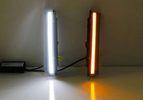 iJDMTOY المصد الأمامي Switchback LED أضواء النهار الجري المتوافقة مع 06-09 Nissan 350z LCI، استبدال عاكس المصد المناسب تمامًا مدعوم بمصابيح LED بيضاء وعنبرية in Kuwait