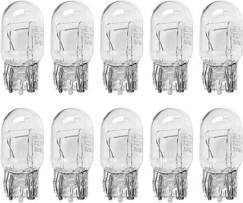 10 PCS Car T20 1891/7443 Dual Wire Brake Bulb, 12V 21/5W Car Turn Signal Light Super Bright Halogen Bulb, Clear Glass Side Marker Brake Light Replacement for Cars Trucks SUVs (Amber) in Saudi Arabia