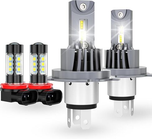 Replacement Bulbs for Honda HR-V 2016-2018, High Low Beam Bulbs, Fog Light, 6500K Cool White, Flicker-Free, 50000 Hours Lifespan, Plug and Play, 4 PCS in Saudi Arabia