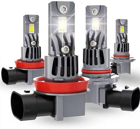Replacement Bulbs for Honda HR-V 2016-2018, High Low Beam Bulbs, Fog Light, 6500K Cool White, Flicker-Free, 50000 Hours Lifespan, Plug and Play, 4 PCS in Saudi Arabia