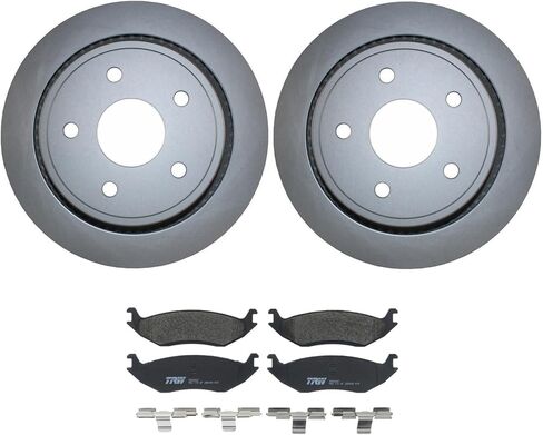 Coated Vented 352mm G3000 Cast Iron 5 Lugs Disc Rotors and TRW Pro Metallic Pad Set with Hardware Rear Brake Kit For Chrysler Aspen Dodge Durango Ram 1500 Classic in Saudi Arabia