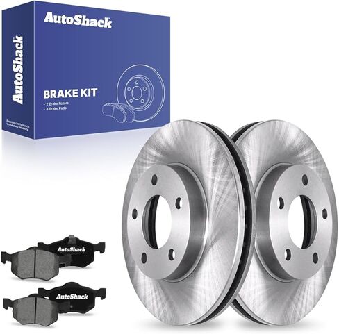 دوارات فرامل أمامية من AutoShack ومنصات سيراميك لسيارات Ford وMazda وMercury، Escape 2001-2007 Tribute 2001-2006 Mariner 2005-2007، 4WD FWD L4 2.0L 2.3L V6 3.0L - 10.94 بوصة (278 مم)، 5 عروات in Kuwait