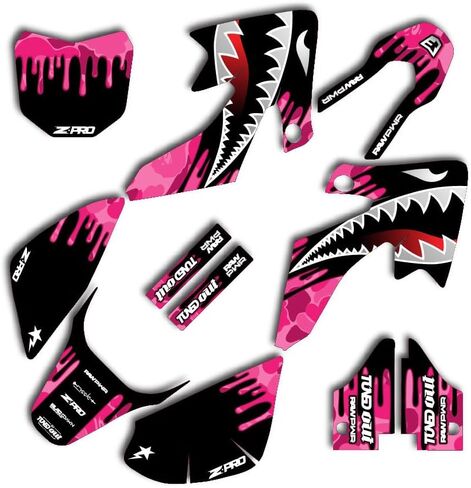 Pink Savage Camo Racing Graphics kit Fits 13-24 Honda Crf50 CRF 50 Decal Sticker kit MX in Saudi Arabia