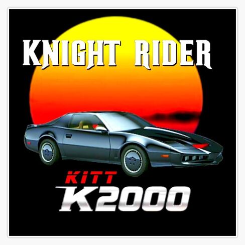 K2000 نايت رايدر نافذة زجاجة ماء ملصقات للسيارة متعددة الأشكال ملصق مائي 5" in Kuwait