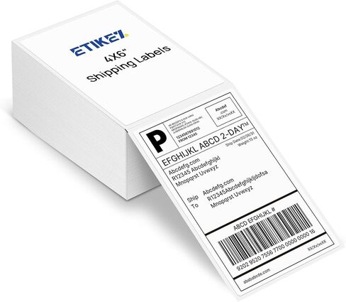 4x6 Direct Thermal Shipping Labels, Pack of 500, Perforated Fanfold, Commercial Grade Permanent Adhesive for Thermal Printers, Mailing & Shipping Packages in Saudi Arabia