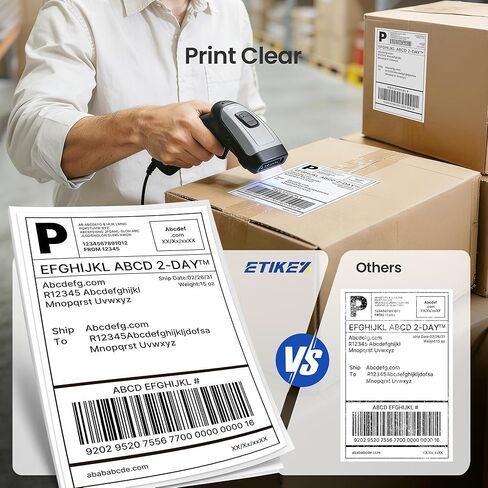 4x6 Direct Thermal Shipping Labels, Pack of 500, Perforated Fanfold, Commercial Grade Permanent Adhesive for Thermal Printers, Mailing & Shipping Packages in Saudi Arabia