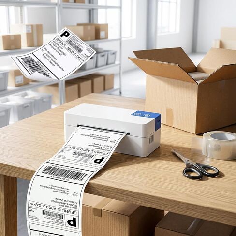 4x6 Direct Thermal Shipping Labels, Pack of 500, Perforated Fanfold, Commercial Grade Permanent Adhesive for Thermal Printers, Mailing & Shipping Packages in Saudi Arabia