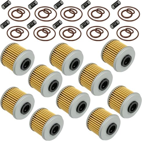 فلتر زيت مع نوابض دائرية لـ TRX450R CRF150R CRF150R CRF150RB CRF250R CRF250X CRF450R CRF450X Sportrax 450 TRX450R 2x4، 15412-MEN-671 عنصر فلتر الزيت - 10 عبوات in Kuwait
