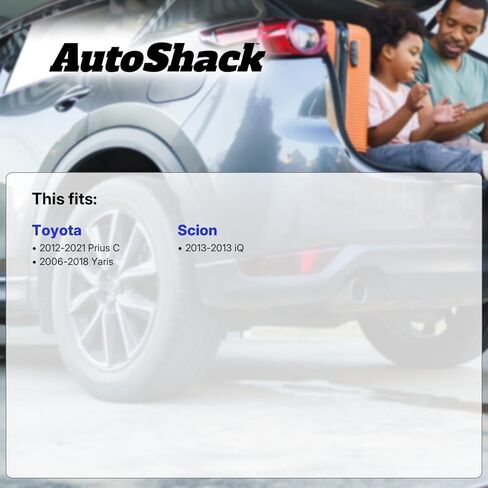 AutoShack Front Brake Rotors for Toyota & Scion, Yaris 2006-2018 Prius C 2012-2019 iQ 2013, FWD L4 1.5L - E-Coated Drilled & Slotted - Black Finish - NightGuard - 10.04" (255 mm), 4-Lug in Kuwait