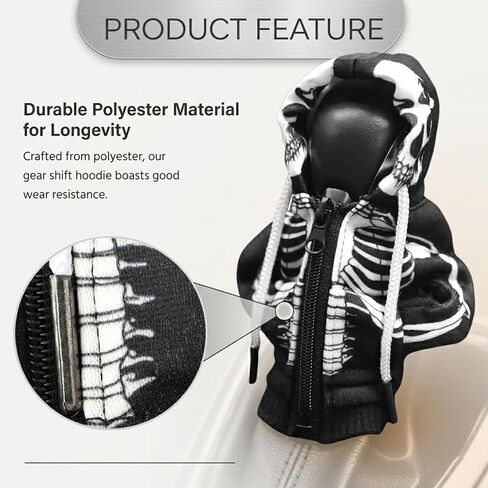 Funny Skull Style Car Gear Shift Cover,Comfortable Gear Shift Knob Cover with Zip for Car Decoration & Protection,Stick Shifts Covers Cars Interior Accessories Fit Most Auto Trucks in Saudi Arabia