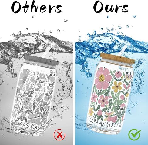 24pcs Boho Floral UV DTF Cup Wrap,UV DTF Cup Wraps for 16 oz,Glasses,Tables,Chairs,Computers,High Viscosity UV DTF Transfer Paper in Saudi Arabia