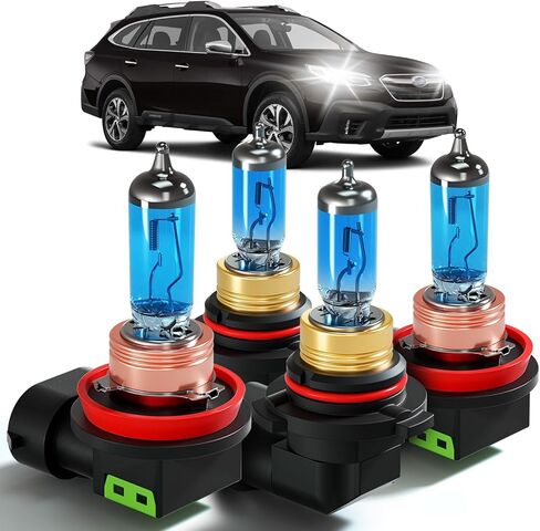 مصابيح أمامية هالوجين XFLHEHD Outback تناسب 2015-2022 Subaru Outback Halogen مجموعة شعاع عالية منخفضة، مصابيح هالوجين فائقة السطوع 5000K، 12 فولت - 100 وات، حزمة من 4 in Kuwait