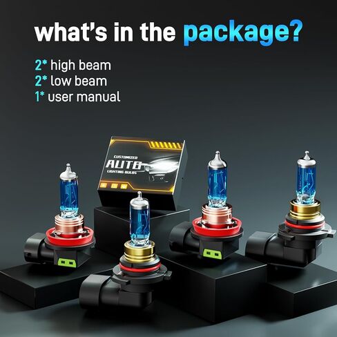 مصابيح أمامية هالوجين XFLHEHD Outback تناسب 2015-2022 Subaru Outback Halogen مجموعة شعاع عالية منخفضة، مصابيح هالوجين فائقة السطوع 5000K، 12 فولت - 100 وات، حزمة من 4 in Kuwait