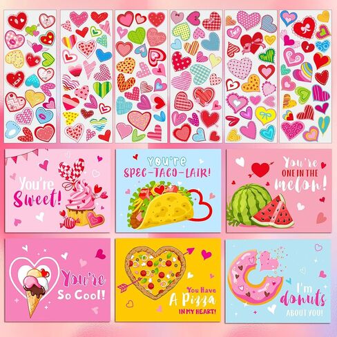 Pasimy 32 Pack Valentines Day Gifts for Kids Classroom School Assorted Valentine's Day Stationery Set with Cup Card Pencil Eraser Sticker Valentines Kids Party Favors Gift Exchange Prize Boy and Girl in Saudi Arabia