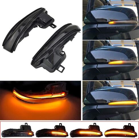 ترقية الوامض الديناميكي المتسلسل LED مرآة جانبية بدوره إشارة الضوء لـ 2016-2020 Toyota Highlander Tacoma N300 Alphard Vellfire RAV4 XA50 Lexus LM 2019، مصباح مؤشر تسلسلي بعدسة دخانية سوداء in Kuwait