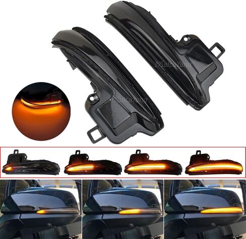 ترقية الوامض الديناميكي المتسلسل LED مرآة جانبية بدوره إشارة الضوء لـ 2016-2020 Toyota Highlander Tacoma N300 Alphard Vellfire RAV4 XA50 Lexus LM 2019، مصباح مؤشر تسلسلي بعدسة دخانية سوداء in Kuwait
