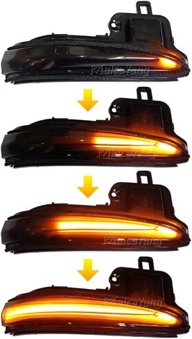 ترقية الوامض الديناميكي المتسلسل LED مرآة جانبية بدوره إشارة الضوء لـ 2016-2020 Toyota Highlander Tacoma N300 Alphard Vellfire RAV4 XA50 Lexus LM 2019، مصباح مؤشر تسلسلي بعدسة دخانية سوداء in Kuwait