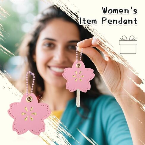 yaozeio Cherry Blossom Key Fob Cover for Women Pink Flower Keys Protector Cover for Girls Sakura Key Color Identifiers for Best Keys Bag Accessory for Girls Christmas Birthday Gifts Sakura Lovers in Kuwait