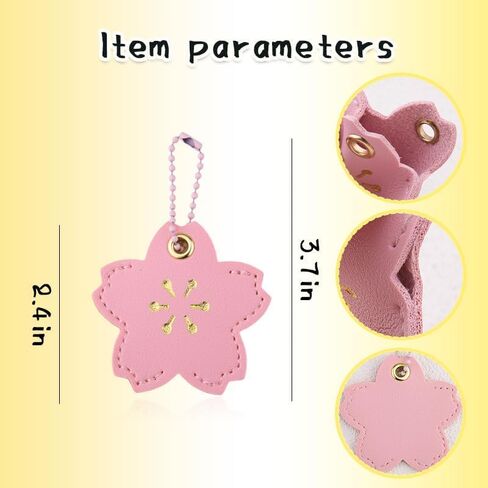 yaozeio Cherry Blossom Key Fob Cover for Women Pink Flower Keys Protector Cover for Girls Sakura Key Color Identifiers for Best Keys Bag Accessory for Girls Christmas Birthday Gifts Sakura Lovers in Kuwait