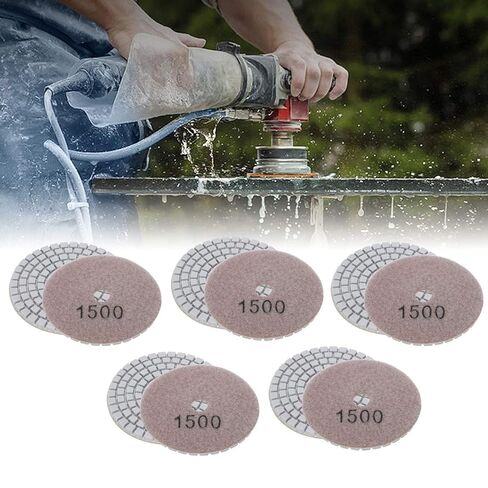 10Pcs 3 Inch Diamond Polishing Pads 1500 Grit Wet Dry Sanding Discs for Marble Concrete Stone in Kuwait