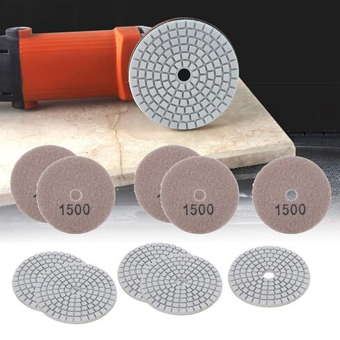 10Pcs 3 Inch Diamond Polishing Pads 1500 Grit Wet Dry Sanding Discs for Marble Concrete Stone in Kuwait