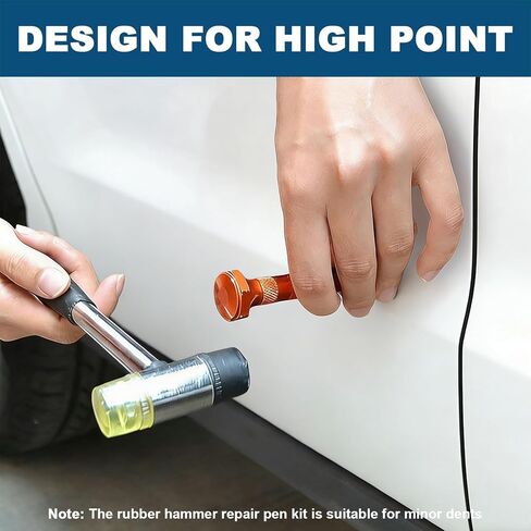 10Pcs Dent Repair Kit – Paintless Dent Removal Tools PDR with Rubber Hammer & 9 Heads, for High Spots After Dent Pulling, Car Body, High Spots, Hail Damage, DIY Auto Professional Tap-Down Tool in Saudi Arabia