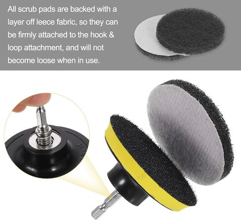 uxcell 20 Pcs 3 Inch Nylon Hoop Scrubbing Pad 800 Grits Scrubber Scouring Pads Hoop and Loop Surface Conditioning Drill Scuffing Disc, Grey in Kuwait