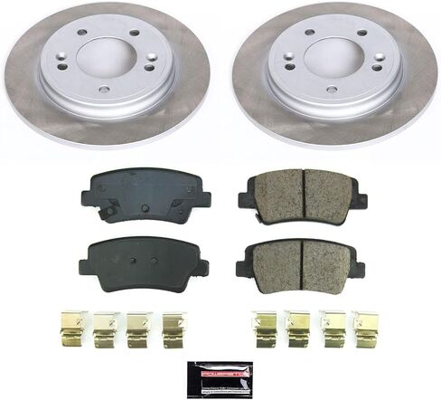 PowerStop Rear Brake Kit for Hyundai Elantra 2021-24 - Ceramic Brake Pads + Semi Coated Rotors Replacement, SC8769 in Kuwait