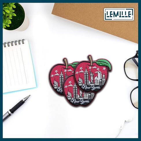 Fruit New York City Patch, 3" Travel Patch Sew On or Iron On for Clothes, Jeans, Backpacks, Hats, City Country Skyline Embroidered Patch, Aesthetic Patch for Travelers and Adventure Lovers in Saudi Arabia