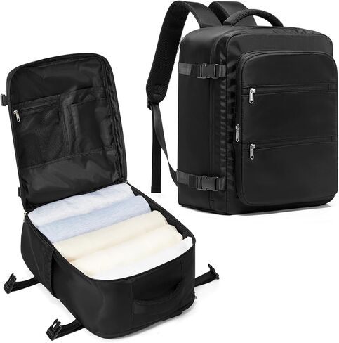 Travel Backpack For Women Men,40×30×20 Carry On Backpack Flight Approved,Casual Outdoor Daypack Laptop backpack,Black in Saudi Arabia