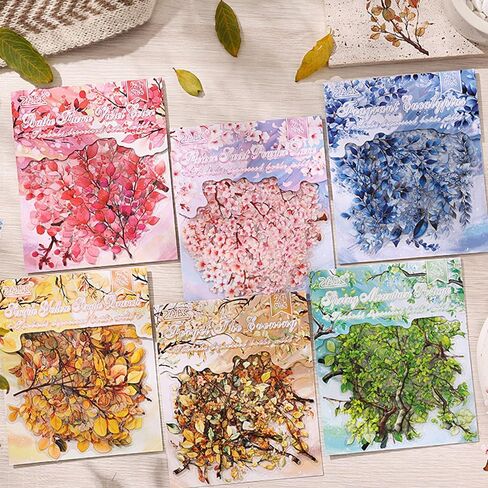 20 Vintage Floral PET Decorative Stickers, Soft Pastel Floral journaling Supplies, Suitable for Scrapbooking, Crafts, Photo Album Decoration, Collage Projects in Kuwait